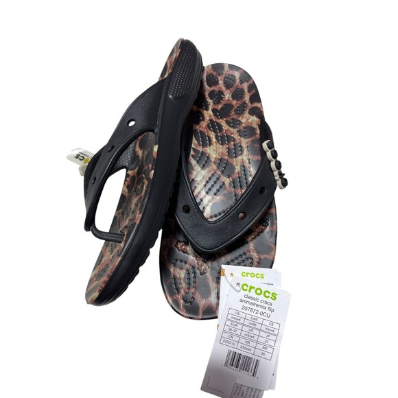 Crocs NEW w/Tags Classic Animal Remix Flip Sandal W 6 M 4 - Picture 1 of 7